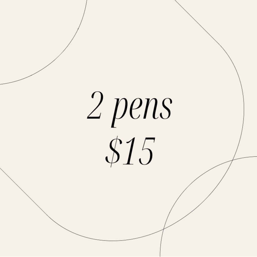 2 pens = $15